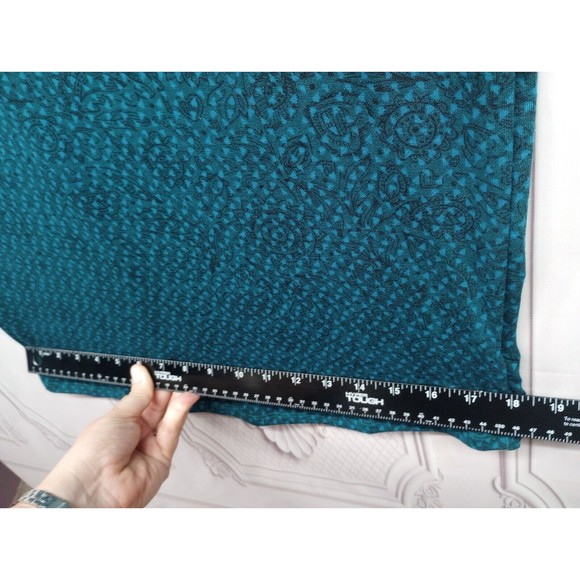 NWT LuLaRoe Dress SZ M Sheath Stretch Julia Style Turquoise 3/4 Sleeves Knee Len - Picture 15 of 16